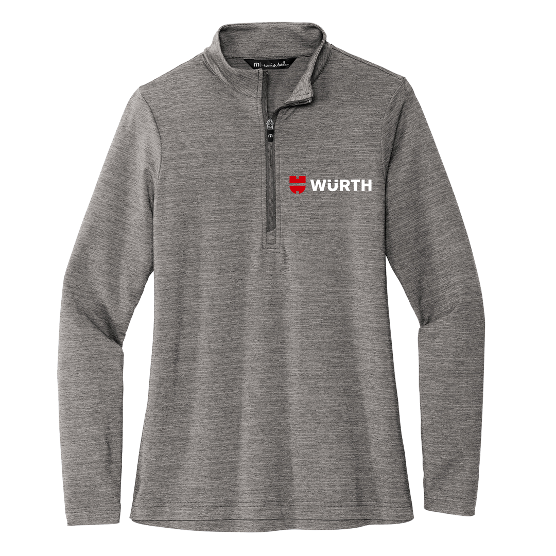 Würth Logo Ladies Quarter Zip TM1WW003 TravisMathew - Grey Heather