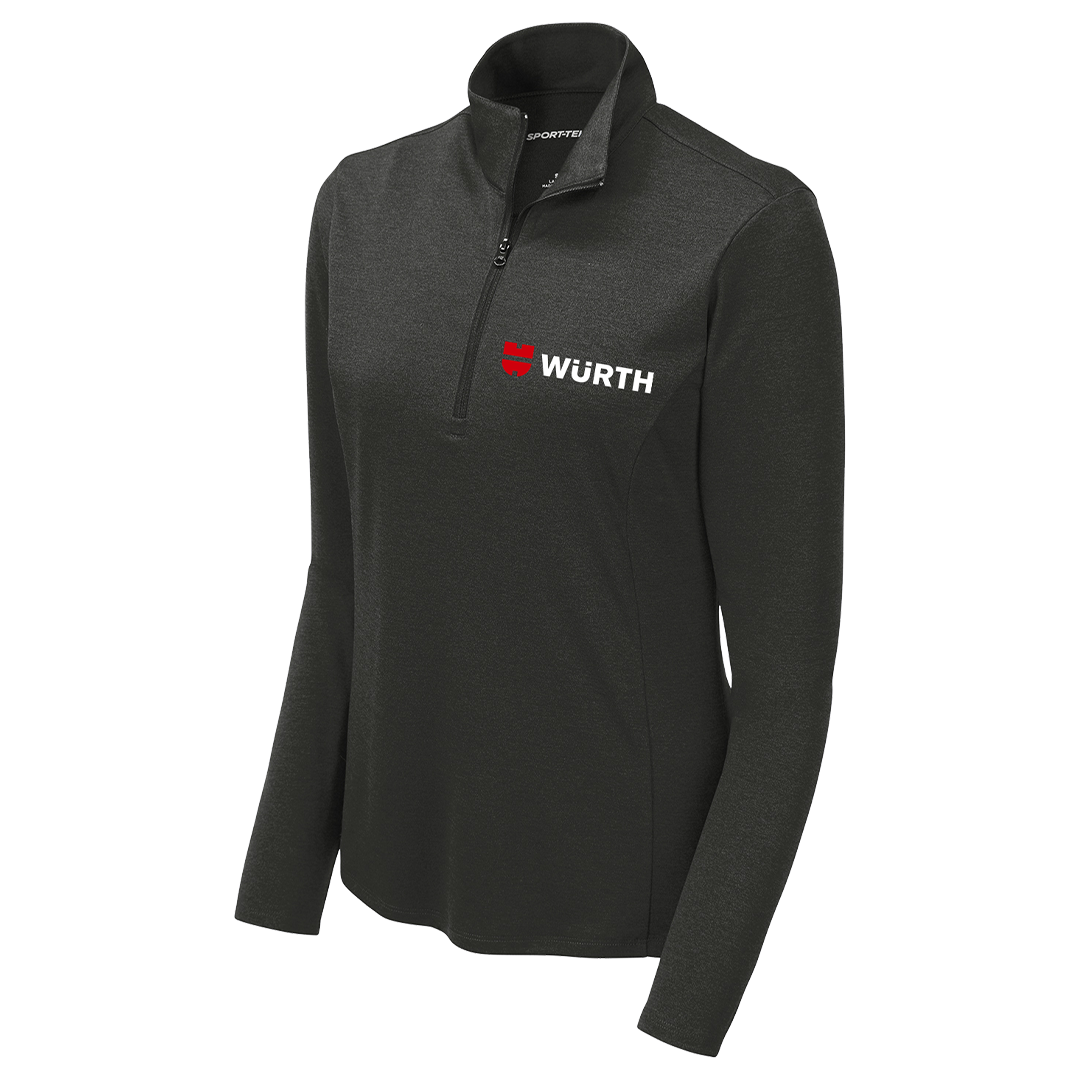 Würth Logo Ladies Quarter Zip LST469 Sport-Tek® - Black Heather
