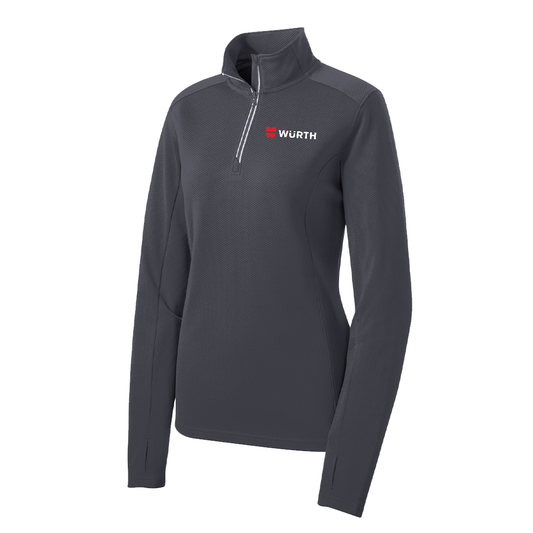 Würth Logo Ladies Quarter Zip LST860 Sport-Tek® - Iron Grey