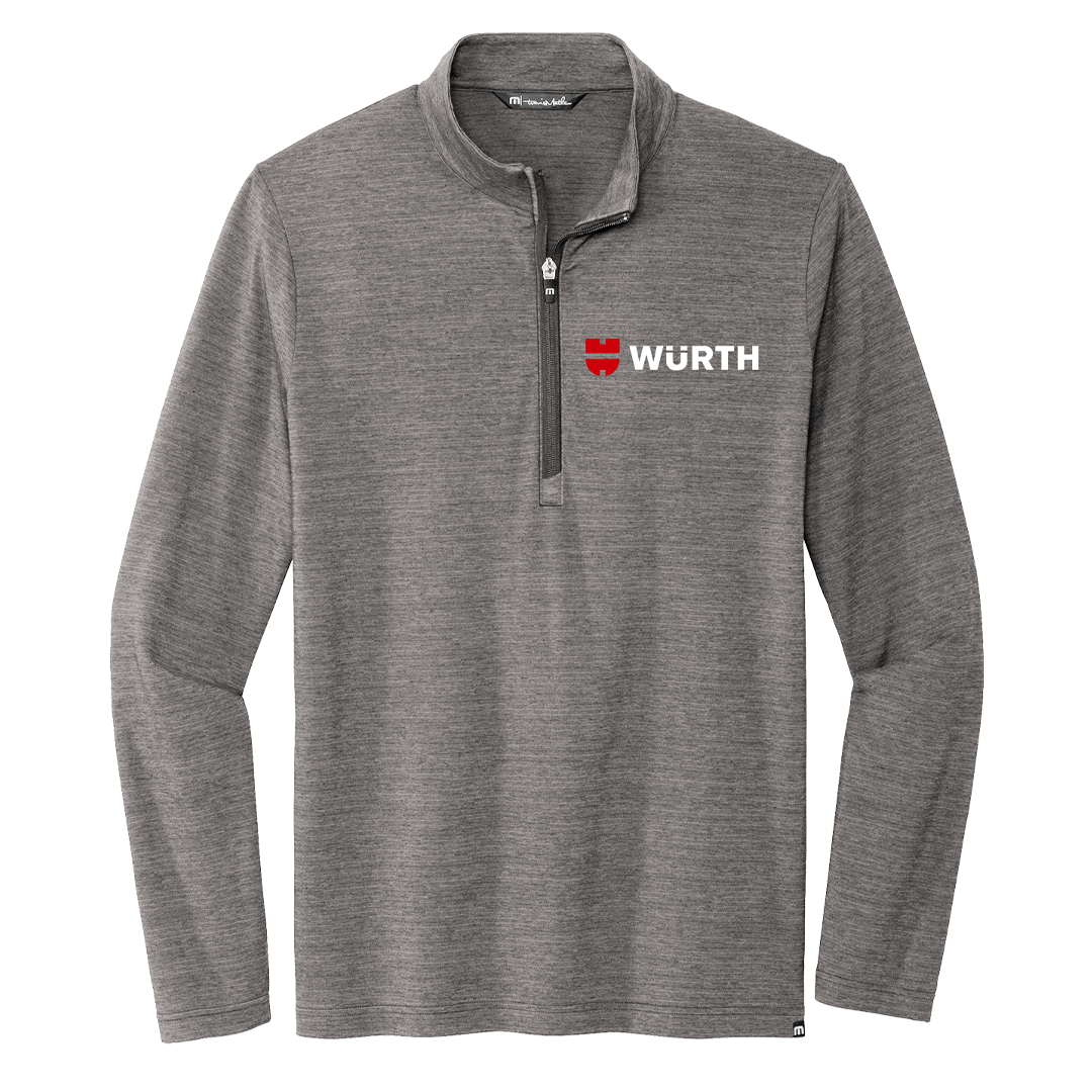 Würth Logo Quarter Zip TM1MW452 TravisMathew - Grey Heather